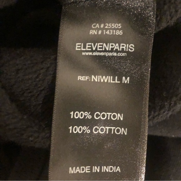 Eleven Paris Black NIWILL Will Smith Sweatshirt Size Small - Picture 8 of 8